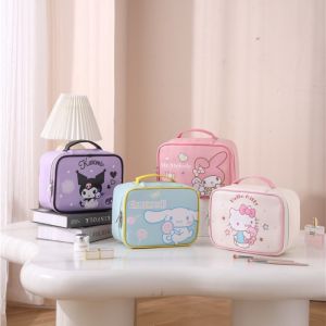 Sanrio | Genuine Sanrio Characters PU Makeup Bag For Women Large Capacity Waterproof Portable Commuter Travel Handbag Storage Bag
