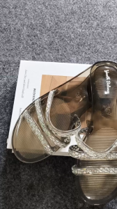 Sandal Selop Karet Jelly Youth Balance Transparan Motif Tali 3 608-2B