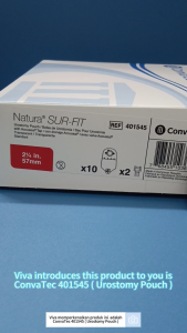 401545 - Convatec SurFit 57mm 10s Natura Urostomy Pouch with Accuseal Tap Standard Transparent Sur-Fit 康复乐两件式造口袋
