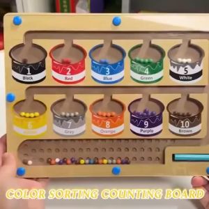 Magnetic color and number Maze Board Montessori Educational Toys sorting color Matching color kid toy