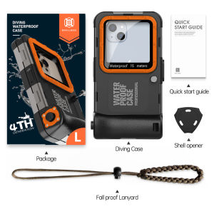 15M/50Ft Professional Snorkeling Swimming Waterproof Phone Case For Iphone 17 Pro Max 16 Plus 15 14 13 12 11 Air 16E 17E Cover