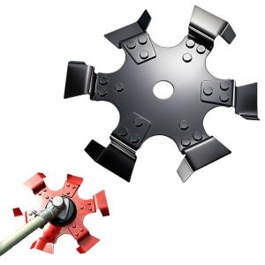 Manganese Steel 240mm Trenching Wheel for Small Tiller Cultivator Soil Loosening Deep Plowing Weeding and Grass Cutting
