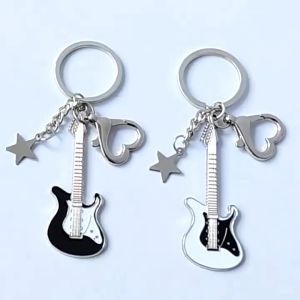 Gantungan Kunci Couple Gitar Bintang Pentagram Liontin Tas