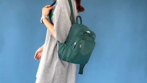 Ransel Wanita Elegan Warna Solid Multifungsi Tahan Air dengan Desain Korean Style - Chibao