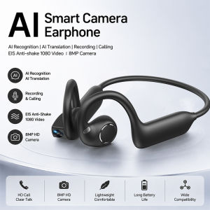 WIFI Transmission Smart Headset AI Voice Assistant 800W Camera HD Call Bluetooth 5.3 EIS Anti-shake 1080P Recording Smartheadset