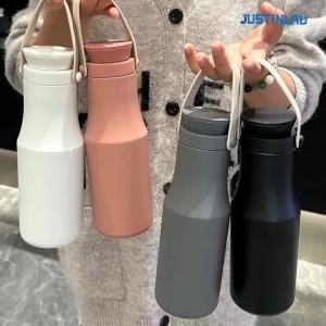 JUSTINLAU | JUSTINLAU Vacuum Flasks Portable Insulated Cup Ins Style 304 Stainless Steel Water Cup Outdoor Car Hand-held Cup Thermos Bottles