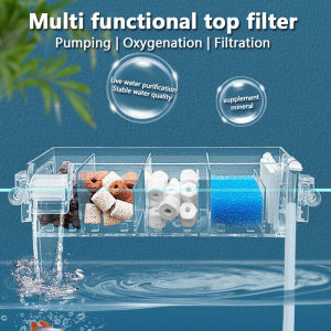 1PC Fish Tank Waterfall Filter Box Wall Mounted Built-in Silent Circulating Water Purifier For Aquarium Tank Box With Water Pump
