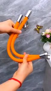 Faucet Extension Extender Bathroom Adjust Bending Splashproof Universal 360° Extension Tube Adapter