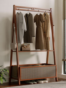 ตู้เสื้อผ้าแบบตั้งพื้นสไตล์ญี่ปุ่นเรียบง่ายสำหรับห้องนอน ตู้เสื้อผ้าแบบเคลื่อนที่ได้พร้อมถังเสื้อผ้าสกปรก ตู้เสื้อผ้าแบบอเนกประสงค์