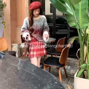 Chân váy ngắn dạ mềm phong cách năng động-TNS