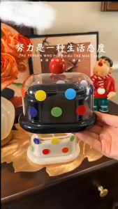 Tempat Penyimpanan Cotton Bud dan Tusuk Gigi 2in1 Dengan Tutup Transparan