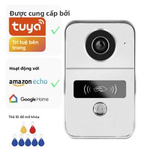 Tuya Smart WiFi Không Dây IP Video Camera Chuông Cửa 1080P HD An Ninh Gia Đình Với Điện Thoại Liên Lạc Nội Bộ Hoạt Động Với Alexa Echo