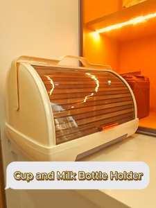 Kitchenut Dustproof Cup Bottle Storage Organizer Rak Simpanan Cawan Botol Kalis Habuk Baby Bottle Drying Rack Cover