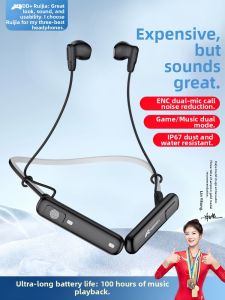 Waterproof Wireless Bluetooth Neckband Earphones Long Battery Life High Quality Brand New 2025 over 876mAh Capacity