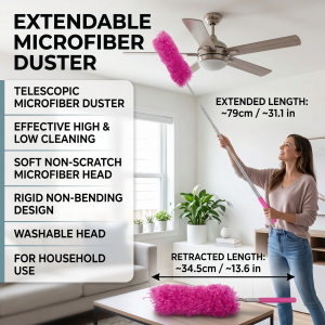 Microfiber Duster Brush Extendable Hand Dust Removal Cleaner Anti Dusting Brush Home Air-condition Feather Car Furnitur Cleaning