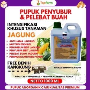Pupuk Organik Cair Khusus Jagung / Pupuk Topfarm 1 Liter Khusus Jagung / Pupuk Khusus Jagung / Pupuk Cair Khusus Tanaman Jagung / Pupuk Khusus Tanaman Jagung / Pupuk Cair Khusus Jagung
