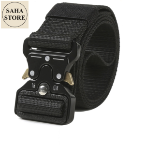 Dây nịt nam dù SAHA505 vải bố canvas bền chắc cho lao động du lịch bộ đội màu đen be kaki xanh rêu nâu đỏ họa tiết