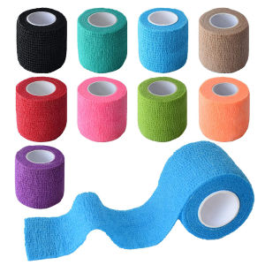 Self Adhesive Bandage Wrap 10 Pack Athletic Tape 5cm X 5m Sports Tape Breathable Waterproof Elastic Bandage for Sports Wrist and Ankle Wrap Tape Non-Woven Bandage