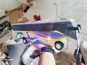 Miniatur Bis Sugeng Rahayu Lumba Miniatur Bus Mobil Mainan Full Lampu Led