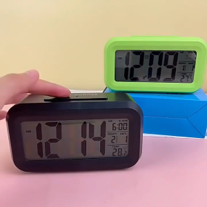 Led Alarm Clock Digital Backlight LED Display Table Alarm Clock Snooze Calendar Time Colorful Students Clock