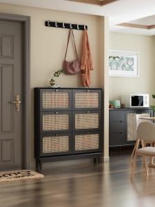 Shoe Cupboard Storage Organizer Shoe Cabinet Rack Outside Door Shoe Organisers Shoe Bench Rattan Door Ultra-Thin Storage Fantastic 鞋柜