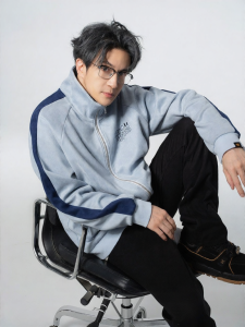 dangerouspeople | Letter Small Eyes Design Embroidered Patchwork Fashion Sweatshirt