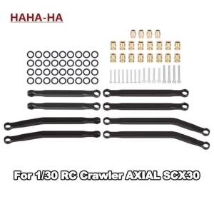 8Pcs Aluminum Alloy High Clearance Link Rod Set for 1/30 RC Crawler Car AXIAL SCX30 Ford Bronco Jeep Wrangler JLU Upgrade Parts