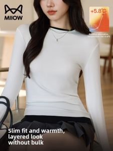 MiiOW | Slim Fit Round Neck Layered Style T-Shirt Waist Shaping