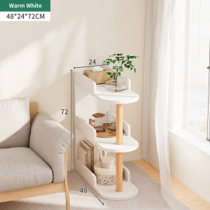 Slim Narrow Storage Rack 3/4 Tier Organizer Raised Side Panel Home Bedroom Living Room Furniture