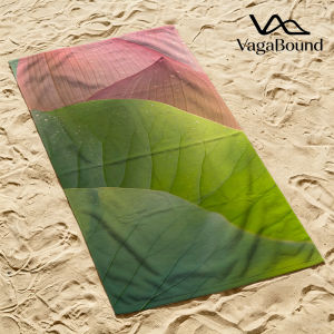 Lotus Leaf Dewdrops Luxury Beach Towels Crafted from Combed Cotton Plush and Absorbent Beach Towel or Pool Towels