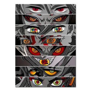 BILIBILI | Frameless canvas paintingsAnime Eyes Demon Slayer Kimetsu No Yaiba Poster Wall Art Print Hashira Cartoon Anime Canvas Painting