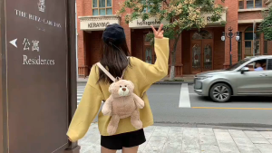 JOOKID Cute Little Bear plush backpack Adjustable shoulder straps - Perfect Birthday Gift for Girls & Kids