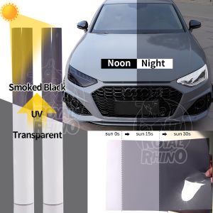 Royal Rhino | Transparent Intelligent Protection Film Repair Scratches Photochromic Modification Film TPU Headlight Film White To Black Purple