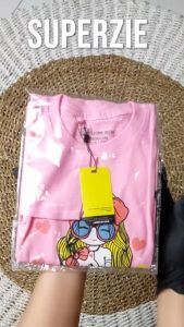 Kaos Anak Perempuan Distro Lengan Panjang Motif Kartun Kendaraan Girl Sepedah Warna Pink Bahan Adem