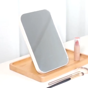 【SKIT SG】Foldable Desktop Makeup Mirror Solid Color Simple Portable Make Up Mirror Student Mirror Desktop Stand Folding Mirror Cosmetic Mirror Make-Up Mirror Light Weight Vanity Mirror Makeup Accessories