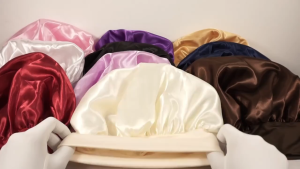 High Elasticity Sleep Cap Long Hair Care Women Sleep Hat Silk Head Wrap Adjustable Hair Care Cap