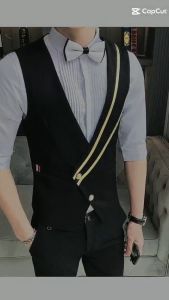 áo vest áo vest nam áo gile phối vest thiết kế chéo ngực cá tính độc đáo trẻ trung năng động đầy lịch lãm - H54