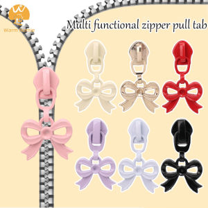 10pcs Zipper Head Repairing Kit Cute Colorful Bow Tie Replacement Zipper Detachable Head Pull Zipper Slide Puller Lock for Jacket Luggage Bag