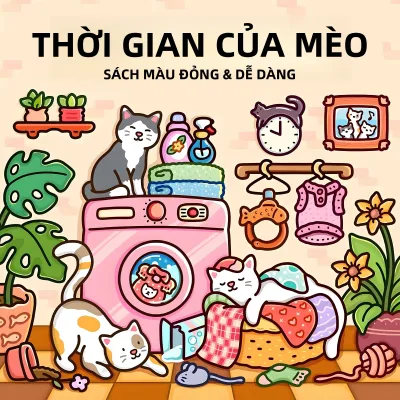 Sách Tô Màu Chủ Đề Mèo Trưởng Thành - Sách Tranh Độc Đáo Giúp Thư Giãn Với Giấy Cao Cấp Thoải Mái Hơn Món Quà Hoàn Hảo Cho Bạn Bè