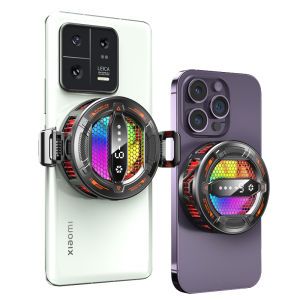 K31 Semiconductor Phone Cooler with Digital Display Smart Temperature Control RGB Lights Compatible for All Phones and Tablets