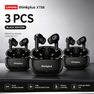Lenovo | Lenovo XT88 TWS Wireless Bluetooth Earphones Dual MIC Stereo ENC Noise Reduction Bass HIFI Touch Control Earbuds Gaming Earbuds
