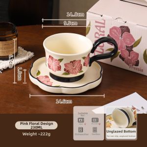 SHELI | Vintage Style Retro Ceramic Coffee Cup Set