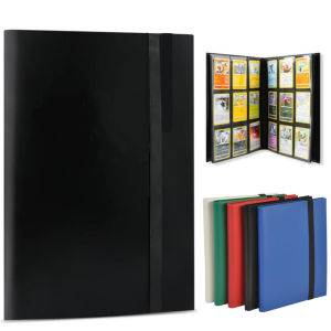 Trading Card Collector Holder 4/9/12-Pocket Binder Portable Storage Case Suitable for Game Cards Baseball Football Cards
