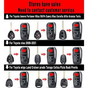 High Quality Modified Flip Key Accessories for Toyota Vios & Other Models