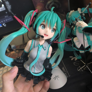 Bandai | Hatsune Miku Bust Desktop Cute Action Figure 11cm Anniversary Anime Figurine Kawaii Girl Model Toy Gift