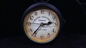 Wall Clock Double Sided Wall Clock Wall Mounted Retro European Double Side Metal Hanging Clock With Bracket For Outdoor Home Garden Decor Gift