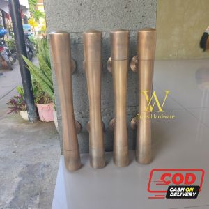 Handle Pintu Rumah Kuningan Antik Motif Polos 40 cm 4 pcs