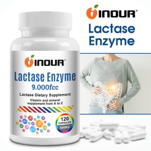 Lactase Enzyme 9000 FCC Capsules 500mg Vegetarian Dietary Supplement for Digestion Support