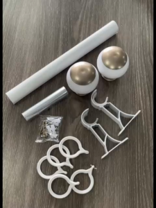 ราวม่านอาบน้ำ ก้านยืดไสลด์แบบไม่มีหมัด ก้านหดขนาดเล็ก ราวตากผ้าแบบบาง หน้าต่างเบย์รับน้ำหนัก