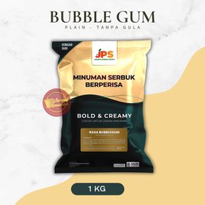 JPS Plain Bubble Gum 1 kg Premium Bubuk Minuman Tanpa Gula / Serbuk / Powder